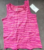 NWT Baby GAP Girl&#39;s Pink Zebra Stripe Neck Tank 12-18 Months - £23.60 GBP