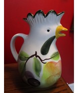 PIZZATTO ITALY ROOSTER PITCHER /WATER JUG, HANDPAINTED ORIGINAL - £97.34 GBP