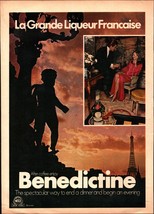 1974 Benedictine Liqueur Vintage Print Ad France Paris Eiffel Tower Wall Art e1 - £20.69 GBP