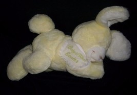 16&quot; VTG 1983 BABY&#39;S 1 FIRST EASTER YELLOW BUNNY RABBIT STUFFED ANIMAL PL... - £33.70 GBP