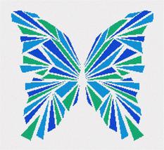 Pepita Needlepoint Canvas: Butterfly Geometry Blues, 18&quot; x 17&quot; - £62.15 GBP+