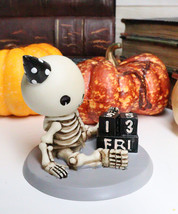Ebros Eternal Friday 13th Birthday of Lucky The Skeleton Figurine 3.5&quot; Long - £19.91 GBP