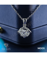 [M005] Luxury 925 Silver Moissanite Necklace | GRA Certified | Rhodium F... - $135.00