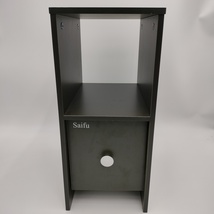 Saifu Bedside tables Modern Wood Bedside Table with Storage Drawer (Dark Grey) - £47.76 GBP