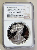 2017 W  Proof Silver Eagle 2020 West Point Mint Hoard NGC PF70 Ultra Cameo - £140.43 GBP