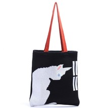 Kissing Cat Tote Bag Winter Shoulder Underarm PaFemale Autumn Handbag Japanese S - £21.12 GBP
