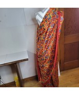 Womens Sabina of India 100% Silk Saree Skirt No top Small slit on the back - £31.55 GBP