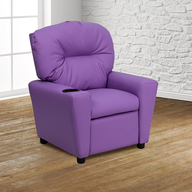 Lavender Vinyl Kids Recliner BT-7950-KID-LAV-GG