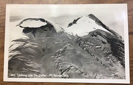 Looking Into Crater Mt. Rainier WA Vintage Johnston Real Photo Postcard - £11.68 GBP