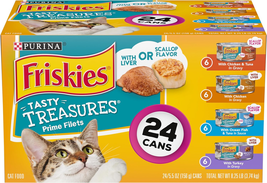 Purina  Gravy Wet Cat Food Variety Pack, Tasty Treasures Prime Filets - (Pack of - £24.21 GBP