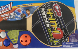 Wham-O Game Time! Paddle Ball 4 In 1 Set: New And Sealed - £13.28 GBP