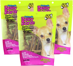 Belly Bones For Dogs Yogurt Flavor Dental Care Treats 21 Count Pack Of 3 Fido - £69.33 GBP