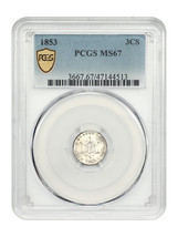 1853 3CS PCGS MS67 - $4,328.63