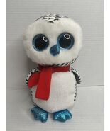 TY BEANIE BOOS "NESTER" - Winter Holiday Black &amp; White OWL 6 Inch Retired - $10.99