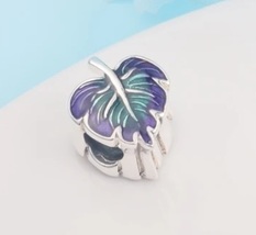 2023 New Authentic S925 Colorfull Green Purple Leaf Charm for Pandora Br... - £9.42 GBP