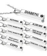 Medical Alert Necklace - Stainless - Star of Life Pendant for Health Con... - $24.51 CAD