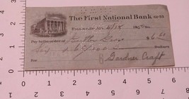 Vintage First National Bank Check April 18 1950  - £3.94 GBP