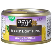 12 Cans of Clover Leaf Lemon &amp; Ginger with Sesame Flaked Light Tuna 85g ... - £36.52 GBP