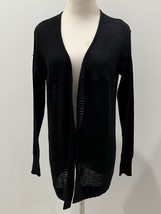 CHRISTOPHER FISCHER WOMANS BLACK TEXTURED OPEN FRONT CARDIGAN SIZE SMALL - £42.71 GBP