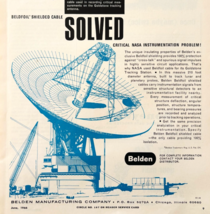1966 Belden Cable Advertisement NASA Goldstone Track Station Industrial ... - $24.99