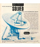 1966 Belden Cable Advertisement NASA Goldstone Track Station Industrial ... - $461.93 MXN
