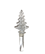 Wine Bottle Stopper Clear Evergreen Christmas Tree Decanter Barware Liqu... - $20.30 CAD