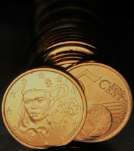 Gem Unc Roll (40) France 2002 5 Euro Cent Coins~Human Face~Minted In Paris~Fr/Sh - £23.72 GBP
