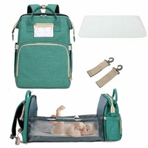 3 In 1 Travel Bassinet Foldable Baby Bed, Portable Diaper Changing Station Green - £30.05 GBP