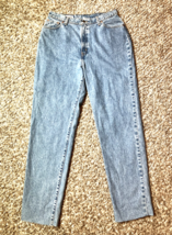 Vintage Levis 573 Jeans 32x31 Blue Tapered Fit Sample Raw Cut Unhemmed M... - $87.99