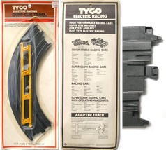 2 1979 Tyco Ho Slot Car 1/4 9" Curve Track w/2 Guard Rail! 6705 Early Brown Card - $3.99