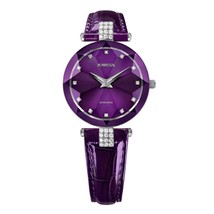 FACET STRASS, Brilliant-Cut, Swiss Quartz Watch, 15mm Band - Purple Dial - £367.21 GBP