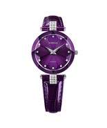 FACET STRASS, Brilliant-Cut, Swiss Quartz Watch, 15mm Band - Purple Dial - $651.69 CAD