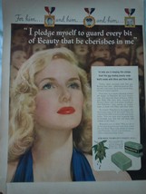 Palmolive I Pledge MySelf WWII Advertising Print Ad Art 1940s - £7.05 GBP
