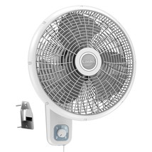 Lasko 16&quot; 3-Speed Oscillating Wall Mount Fan for Indoor Use, M16900, Light Grey - £73.36 GBP+