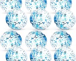 12 Pieces Blue Inflatable Glitter Beach Balls 16 Inch Bouncy Confetti Be... - $42.99