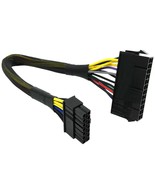 24 Pin To 14 Pin Atx Psu Main Power Adapter Braided Sleeved Cable For Ib... - £17.37 GBP