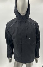 NWOT Hawx Men’s Solid Full Zip Hooded Rain Jacket Black Size M - £25.90 GBP