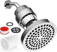 High-Pressure Shower Head and 15 Stage Filtered Shower Head System Combo - £38.91 GBP