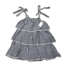 NWT Tuckernuck Hyacinth House Donna in Black Gingham Tiered Mini Dress M - £71.64 GBP