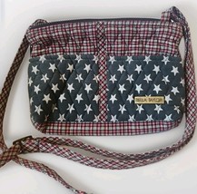 Bella Taylor crossbody small purse wallet quilted plaid Stars America Th... - $16.78