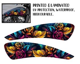 motorcycle tank decal / sticker 2pcs / for indian / gas tank  / flowers 2 - £20.97 GBP
