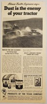 1941 Print Ad Texaco Motor Oil International Crawler Tractor in Field - £9.64 GBP