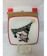 Fitz and Floyd Cheers Snowman Christmas Tree Snack Plate 78/337 Dillard&#39;... - $27.34 CAD
