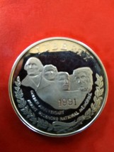 $1 1991 Mount Rushmore Silver 900‰ 50th Anniversary Commemorative Proof-... - $118.66