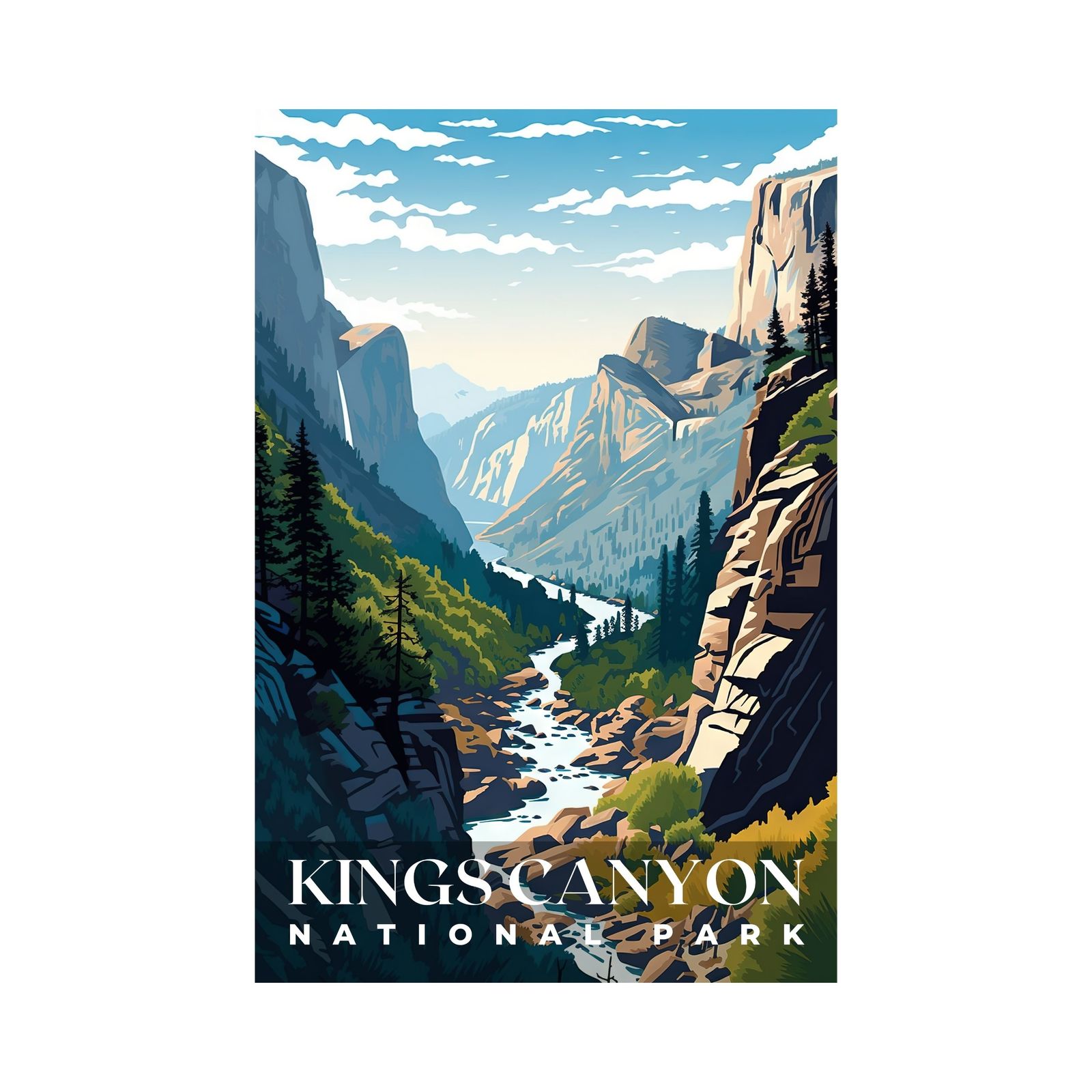Kings Canyon National Park Poster | S01 - $33.00 - $147.20