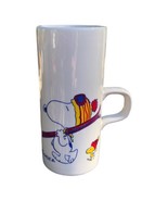 Vintage Peanuts Gang Snoopy Woodstock Ski Mug Ski Bunny Slope MCM Japan R1 - £20.31 GBP