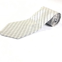 VINTAGE MENS TIE NECKTIE VINCENT DI MANI 100% HANDMADE SILK SILVER WHITE... - £7.72 GBP