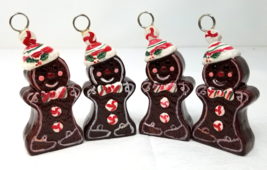 Gingerbread Men Placecard Holders Dining Seat Assignment Set of 4 Resin ... - $14.20