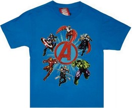 Marvel AVENGERS Boys Short Sleeve Shimmer and Shine Graphic T-shirt (Large) - $9.89