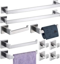 This 10-Piece Bathroom Hardware Set, Which Includes Two 24-Inch Towel Bars, Two - £71.47 GBP